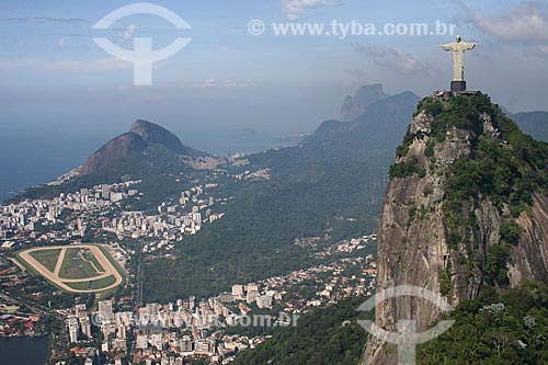  Assunto: Vista aérea do Cristo Redentor  / Local: Rio de Janeiro (RJ) - Brasil / Data: 02/2008 