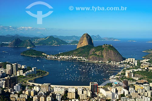  Assunto: Enseada de Botafogo e Pão de Açúcar vistos do Mirante Dona Marta / Local: Botafogo - Rio de Janeiro (RJ) - Brasil / Data: 02/2012 