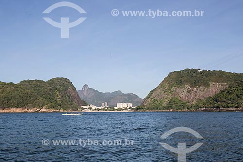  Assunto: Morro da Urca visto da Baía de Guanabara com a Praia Vermelha ao fundo / Local: Urca - Rio de Janeiro (RJ) - Brasil / Data: 11/2013 