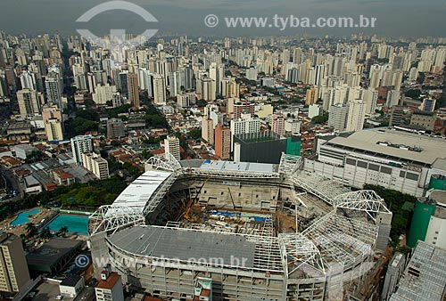  Assunto: Vista aérea do Allianz Parque - também conhecido como Arena Palmeiras / Local: São Paulo (SP) - Brasil / Data: 10/2013 