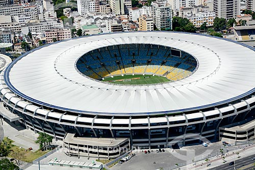  Assunto: Foto aérea do Estádio Jornalista Mário Filho (1950) - também conhecido como Maracanã / Local: Maracanã - Rio de Janeiro (RJ) - Brasil / Data: 11/2013 