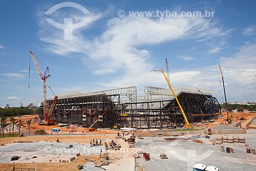  Assunto: Obra de construção do estádio Arena Pantanal / Local: Cuiabá - Mato Grosso (MT) - Brasil / Data: 10/2013 