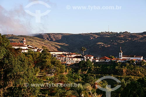  Assunto: Vista geral da cidade de Diamantina à direita está a torre da Igreja de Nossa Senhora do Rosário / Local: Diamantina - Minas Gerais (MG) - Brasil / Data: 12/2007 