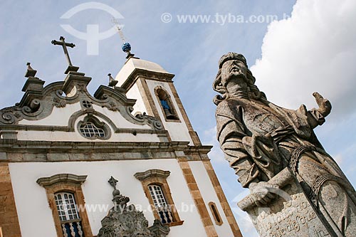  Assunto: Vista do Santuário de Bom Jesus de Matosinhos e detalhe dos doze profetas / Local: Congonhas - Minas Gerais - Brasil  / Data: 12/2007 