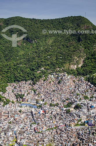  Assunto: Foto aérea da Favela da Rocinha / Local: São Conrado - Rio de Janeiro (RJ) - Brasil / Data: 01/2014 