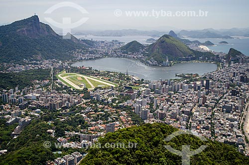  Assunto: Vista geral do Hipódromo da Gávea e da Lagoa Rodrigo de Freitas / Local: Lagoa - Rio de Janeiro (RJ) - Brasil / Data: 11/2013 