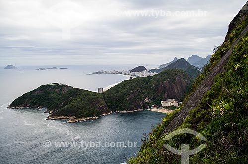  Assunto: Praia Vermelha vista do Pão de Açúcar com a Praia de Copacabana ao fundo / Local: Urca - Rio de Janeiro (RJ) - Brasil / Data: 03/2014 