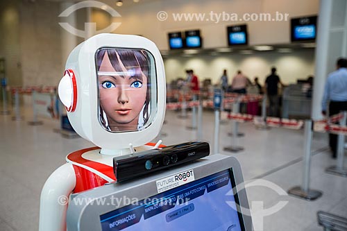  Assunto: Robô de autoatendimento do Banco Bradesco no Aeroporto Santos Dumont (1936) - desenvolvido pela Future Robot / Local: Centro - Rio de Janeiro (RJ) - Brasil / Data: 05/2014 