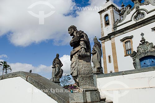  Assunto: Detalhe dos doze profetas do Santuário de Bom Jesus de Matosinhos / Local: Congonhas - Minas Gerais (MG) - Brasil  / Data: 06/2012 