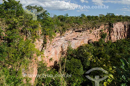  Assunto: Paisagem de formação rochosa na Chapada dos Guimarães / Local: Chapada dos Guimarães - Mato Grosso (MT) - Brasil / Data: 07/2013 