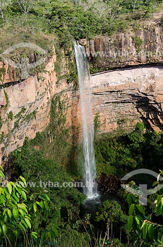  Assunto: Vista da Cachoeira Véu de Noiva / Local: Chapada dos Guimarães - Mato Grosso (MT) - Brasil / Data: 07/2013 