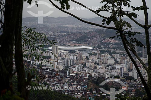  Assunto: Vista do Estádio Mario Filho a partir do Morro dos Prazeres / Local: Santa Teresa - Rio de Janeiro (RJ) - Brasil / Data: 07/2013 