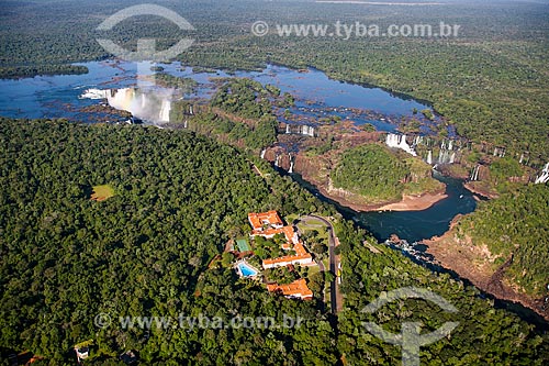  Assunto: Foto aérea das Cataratas do Iguaçu / Local: Foz do Iguaçu - Paraná (PR) - Brasil / Data: 05/2008 