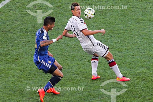  Assunto: Disputa entre Rojo e Klose durante o jogo entre Alemanha x Argentina pela final a Copa do Mundo no Brasil / Local: Maracanã - Rio de Janeiro (RJ) - Brasil / Data: 07/2014 