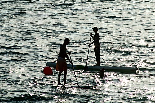  Assunto: Praticantes de Paddle Surf no Posto 6 da Praia de Copacabana / Local: Copacabana - Rio de Janeiro (RJ) - Brasil / Data: 06/2014 