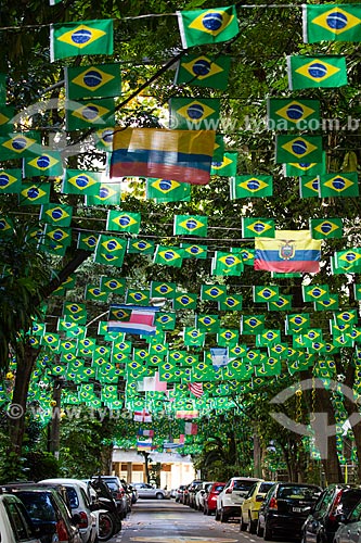  Rua Honório de Barros decorada durante a Copa do Mundo no Brasil  - Rio de Janeiro - Rio de Janeiro (RJ) - Brasil