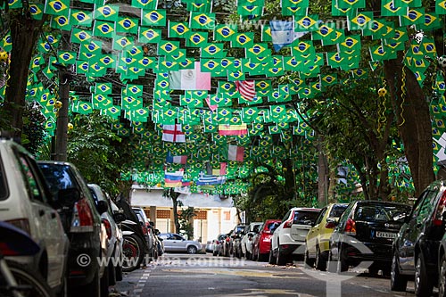  Rua Honório de Barros decorada durante a Copa do Mundo no Brasil  - Rio de Janeiro - Rio de Janeiro (RJ) - Brasil