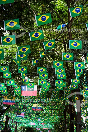  Rua Honório de Barros decorada durante a Copa do Mundo no Brasil  - Rio de Janeiro - Rio de Janeiro (RJ) - Brasil