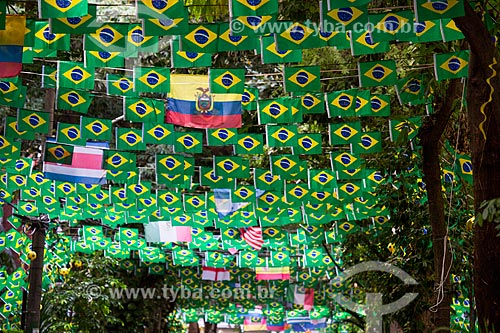  Rua Honório de Barros decorada durante a Copa do Mundo no Brasil  - Rio de Janeiro - Rio de Janeiro (RJ) - Brasil