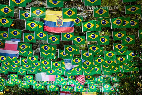  Rua Honório de Barros decorada durante a Copa do Mundo no Brasil  - Rio de Janeiro - Rio de Janeiro (RJ) - Brasil