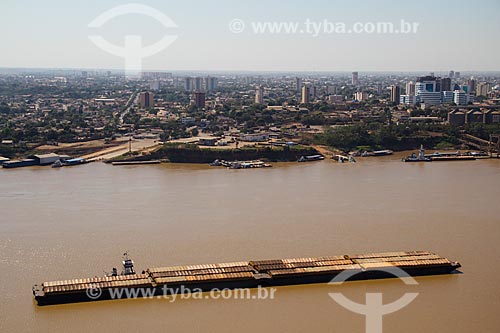  Foto aérea de balsa no Rio Madeira  - Porto Velho - Rondônia (RO) - Brasil