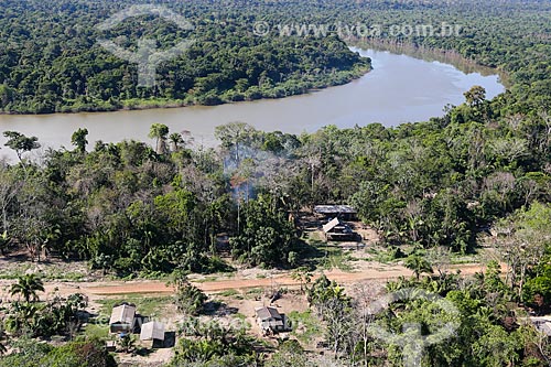  Foto aérea de casas na comunidade Cujubim  - Porto Velho - Rondônia (RO) - Brasil