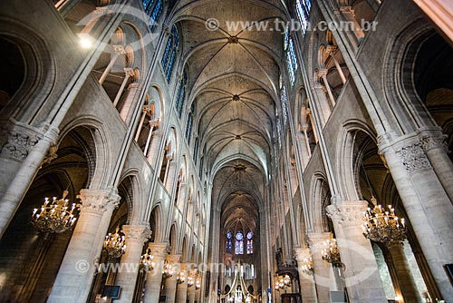  Interior da Catedral de Notre-Dame de Paris (1163)  - Paris - Paris - França