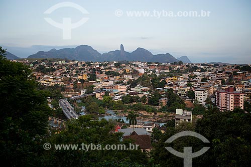  Vista geral da cidade de Cachoeiro de Itapemirim com o Pico do Itabira ao fundo  - Cachoeiro de Itapemirim - Espírito Santo (ES) - Brasil