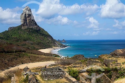  Vista da Praia do Meio, Praia da Conceição e Morro do Pico  - Fernando de Noronha - Pernambuco (PE) - Brasil