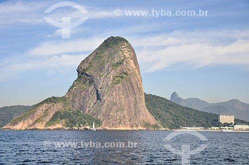  Pão de Açúcar visto da Baía de Guanabara com o Cristo Redentor (1931) ao fundo  - Rio de Janeiro - Rio de Janeiro (RJ) - Brasil