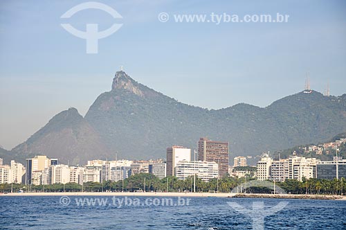  Vista do Cristo Redentor a partir da Praia do Flamengo  - Rio de Janeiro - Rio de Janeiro (RJ) - Brasil