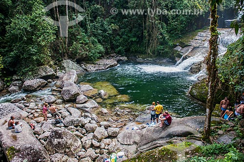  Turistas na Cachoeira Itaporani no Parque Nacional de Itatiaia  - Itatiaia - Rio de Janeiro (RJ) - Brasil