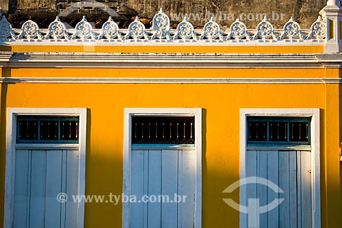  Detalhe de casario no centro histórico Governador Paulo Souto - na cidade de Canavieiras  - Canavieiras - Bahia (BA) - Brasil