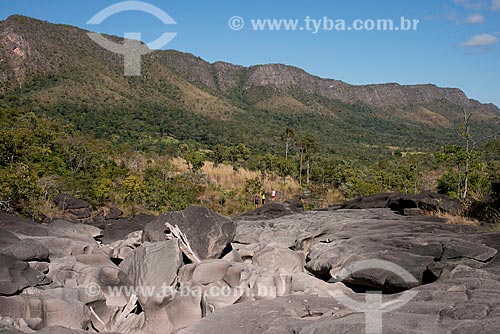  Vista geral do Vale da lua no Parque Nacional da Chapada dos Veadeiros  - Alto Paraíso de Goiás - Goiás (GO) - Brasil