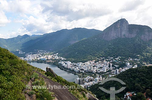  Vista dos prédios na Lagoa a partir do Morro dos Cabritos  - Rio de Janeiro - Rio de Janeiro (RJ) - Brasil