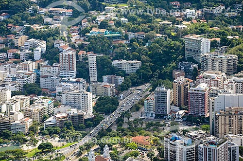  Vista dos prédios na Lagoa a partir do Morro dos Cabritos  - Rio de Janeiro - Rio de Janeiro (RJ) - Brasil