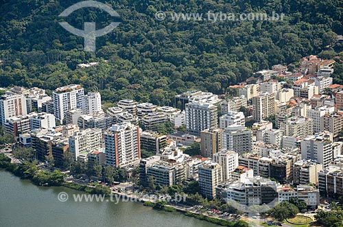  Vista dos prédios na Lagoa a partir do Morro dos Cabritos  - Rio de Janeiro - Rio de Janeiro (RJ) - Brasil