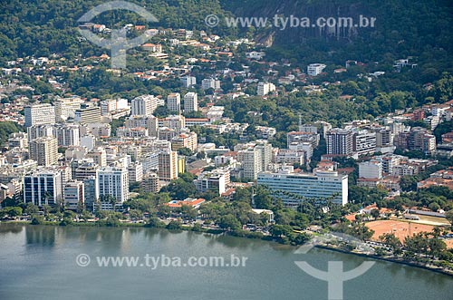  Vista dos prédios na Lagoa a partir do Morro dos Cabritos  - Rio de Janeiro - Rio de Janeiro (RJ) - Brasil