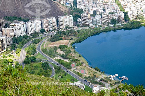  Vista dos prédios na Lagoa a partir do Morro dos Cabritos  - Rio de Janeiro - Rio de Janeiro (RJ) - Brasil