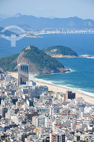  Vista dos prédios em Copacabana a partir do Morro dos Cabritos  - Rio de Janeiro - Rio de Janeiro (RJ) - Brasil