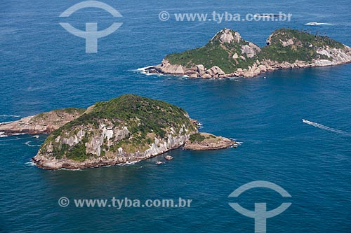  Foto aérea das Ilhas Alfavaca e Pontuda - parte das Ilhas Tijucas  - Rio de Janeiro - Rio de Janeiro (RJ) - Brasil