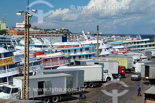  Barcos ancorados no Porto de Manaus  - Manaus - Amazonas (AM) - Brasil