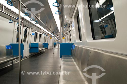  Interior dos novos vagões do metrô na Linha 1  - Rio de Janeiro - Rio de Janeiro (RJ) - Brasil