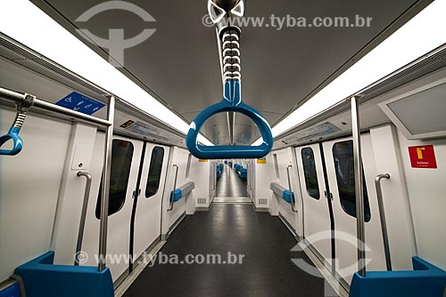  Interior dos novos vagões do metrô na Linha 1  - Rio de Janeiro - Rio de Janeiro (RJ) - Brasil