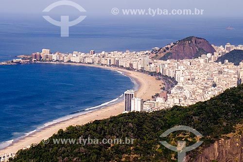  Vista da orla da Praia de Copacabana a partir do Pão de Açúcar  - Rio de Janeiro - Rio de Janeiro (RJ) - Brasil