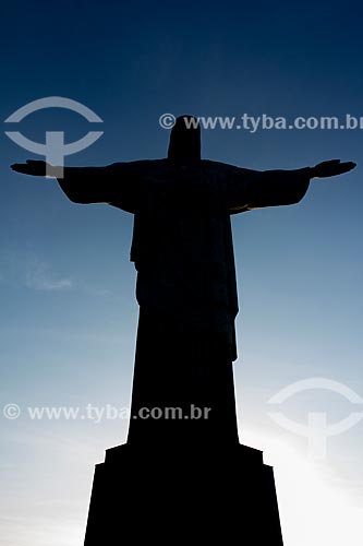  Silhueta da estátua do Cristo Redentor (1931)  - Rio de Janeiro - Rio de Janeiro (RJ) - Brasil