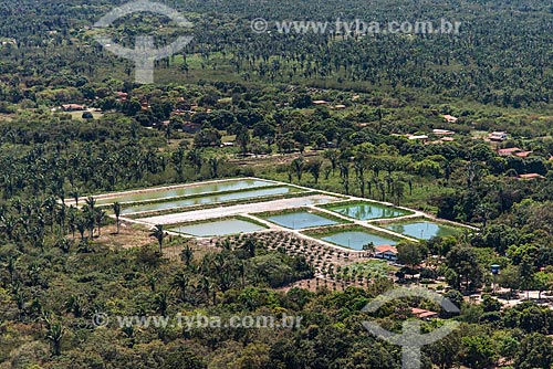  Foto aérea de tanques de piscicultura na zona rural de Teresina  - Teresina - Piauí (PI) - Brasil