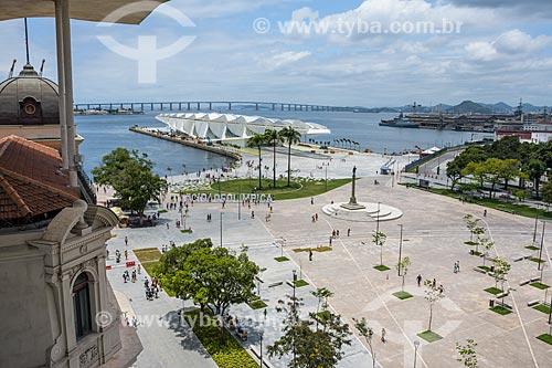  Vista da Praça Mauá e do Museu do Amanhã a partir do Museu de Arte do Rio (MAR)  - Rio de Janeiro - Rio de Janeiro (RJ) - Brasil