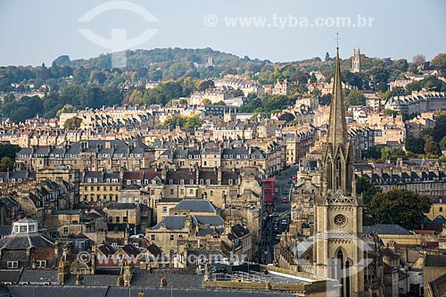  Vista geral da cidade de Bath com a Abadia de Bath (século XVI)  - Bath - Condado de Somerset - Inglaterra