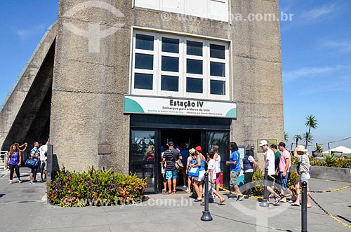  Turistas na estação do bondinho do Pão de Açúcar  - Rio de Janeiro - Rio de Janeiro (RJ) - Brasil